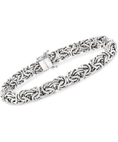 Sterling Silver Byzantine Bracelet With Magnetic Clasp 7.0 Inches $47.94 Bracelets