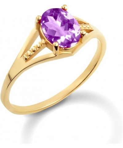 10K Yellow Gold Ladies Ring Available in Gemstone with multiple ring sizes B. Amethyst $86.10 Rings