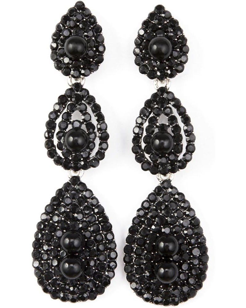 Gatsby Earrings Vintage 1920s Drop Chandelier Flapper Jewelry Accessories One Size Black $11.39 Earrings