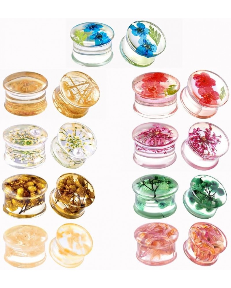 Acrylic Ear Gauges Color Ear Plugs Stretching Kit Tunnels Expander Mix Set Gift 5/8"(16mm) Style 4 $16.06 Body Jewelry