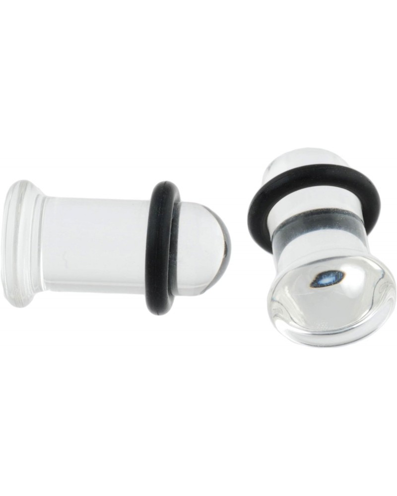 Pair of Clear Glass Single Flared Plugs: 1g $20.43 Body Jewelry