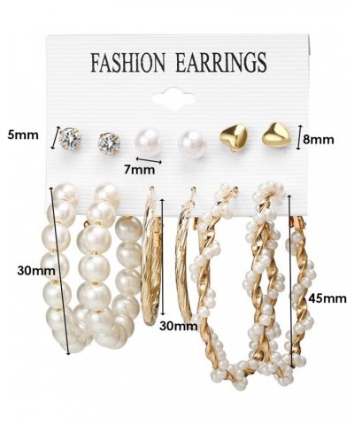 33 Pairs Fashion Earrings for Women Girls - Gold Hoop Earrings Set - Stud Drop Earrings Crystal Pearl Stud Earrings Set for B...