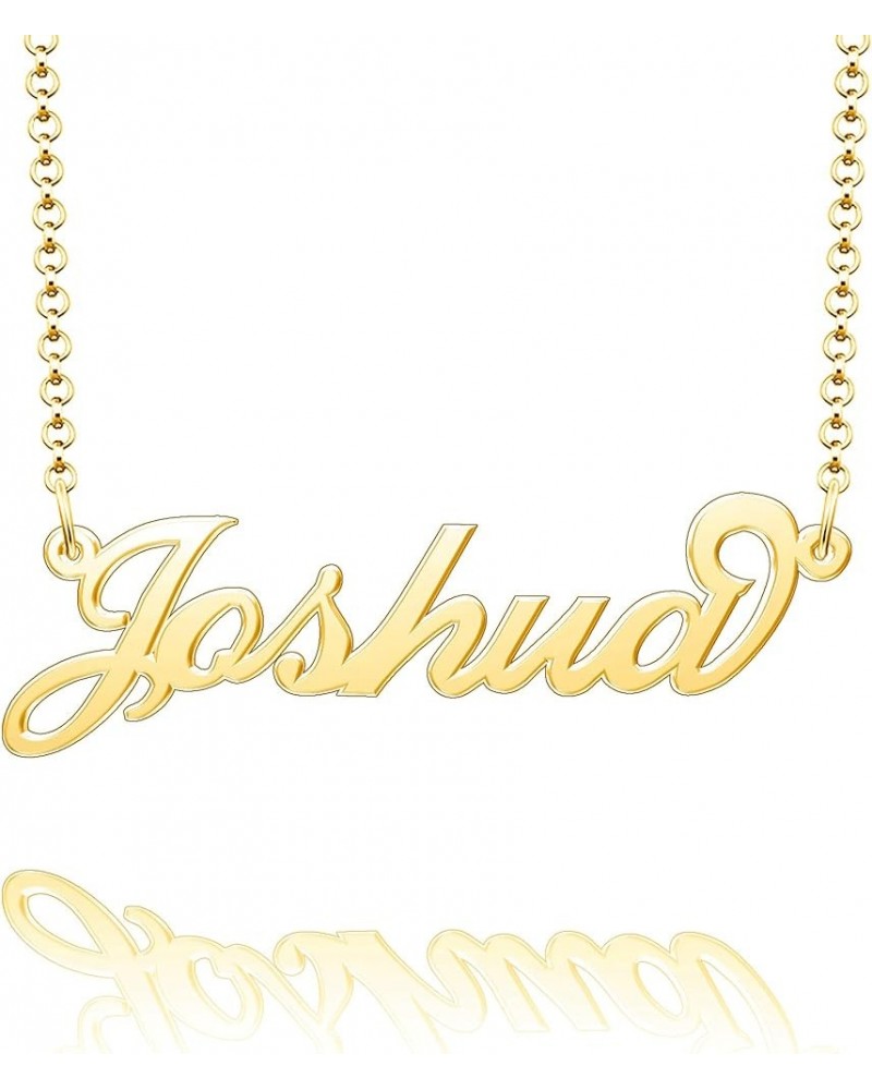 Cursive Necklace Personalized Gift Name Necklace Joshua 24k Gold Plated $13.91 Necklaces