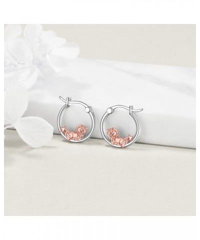 Cute Animal Hoop Earrings for Women 925 Sterling Silver Jewelry for Girls Mom Sister Unicorn $20.39 Earrings