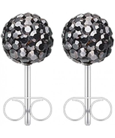 Multi-Sprinkle Dot Multi Gem Aurora Ball Ear Stud Earrings Hematite, Ball Size: 5mm $10.19 Earrings