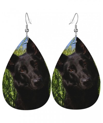 Teardrop Dangle Earrings For Women Girls Black German Shepherd Dog Jewelry Unique Earrings Birthday Earrings $8.87 Earrings