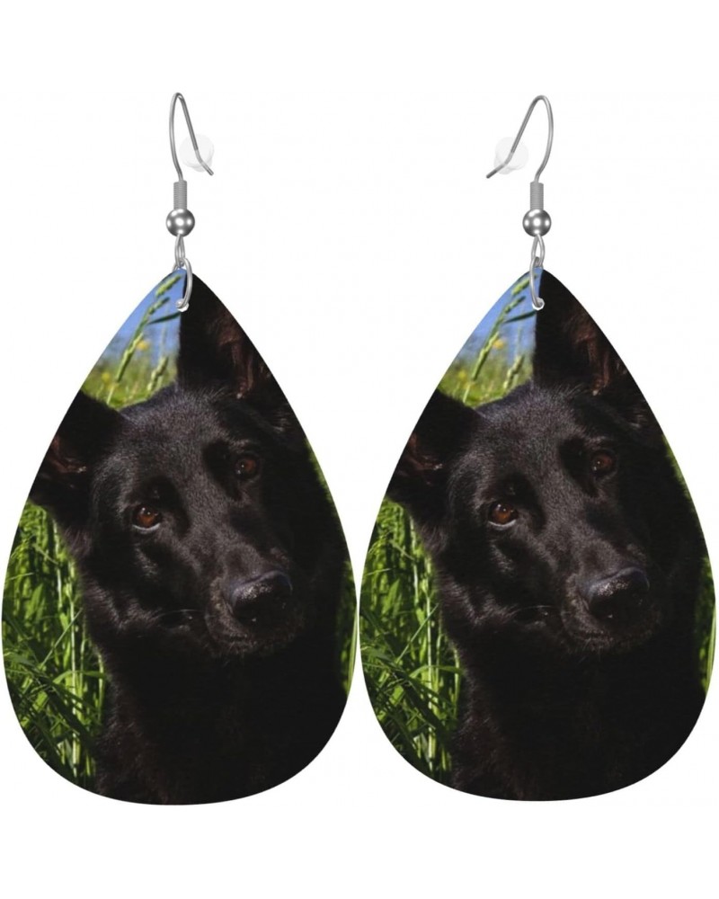 Teardrop Dangle Earrings For Women Girls Black German Shepherd Dog Jewelry Unique Earrings Birthday Earrings $8.87 Earrings