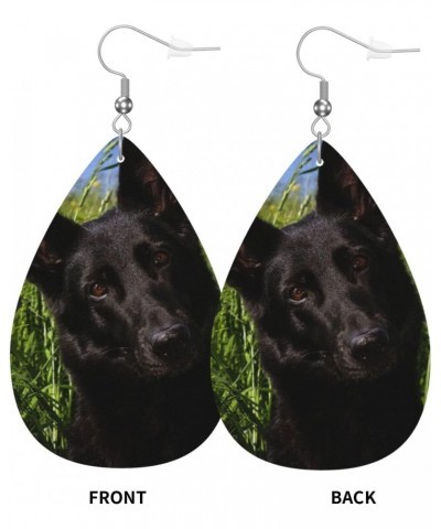 Teardrop Dangle Earrings For Women Girls Black German Shepherd Dog Jewelry Unique Earrings Birthday Earrings $8.87 Earrings