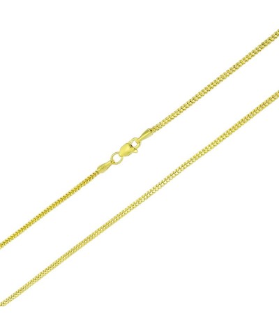 14k Yellow Gold 1.5mm Franco Wheat Spiga Foxtail Chain Pendant Necklace for Womens 14" 16" 18" 20" 22" 24 18 $68.82 Necklaces