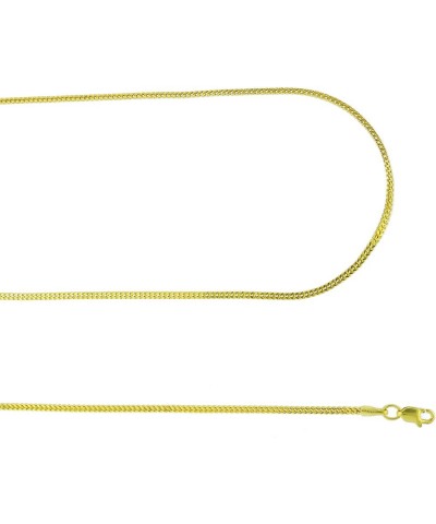 14k Yellow Gold 1.5mm Franco Wheat Spiga Foxtail Chain Pendant Necklace for Womens 14" 16" 18" 20" 22" 24 18 $68.82 Necklaces