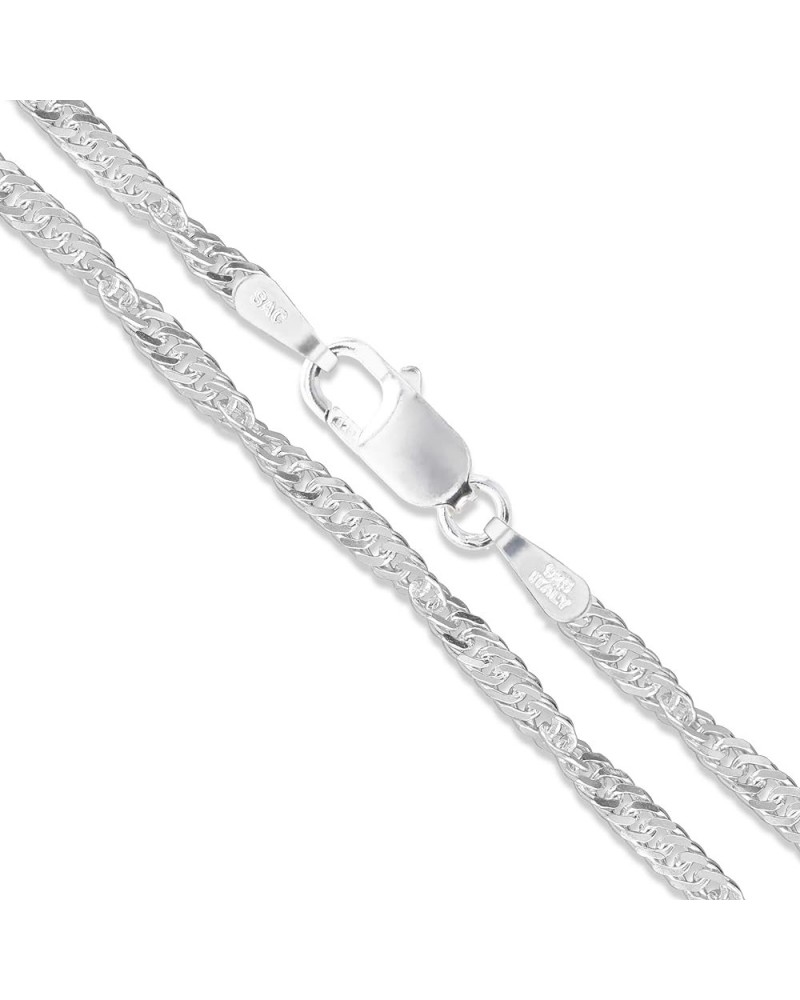 Sterling Silver Singapore Rope Chain 925 Italy Twisted Curb Necklace 2.4mm Length 22 Inches $6.59 Necklaces