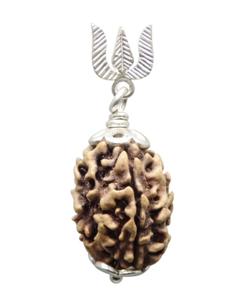 Nepali Rudraksha Silver 925 Pendant 3 Mukhi Trishul Indian Rudrakhsa $58.80 Pendants