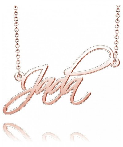 Custom Cursive Name Necklace Personalized Gift for Women Rose Gold Plated Nameplate Jada $17.39 Necklaces