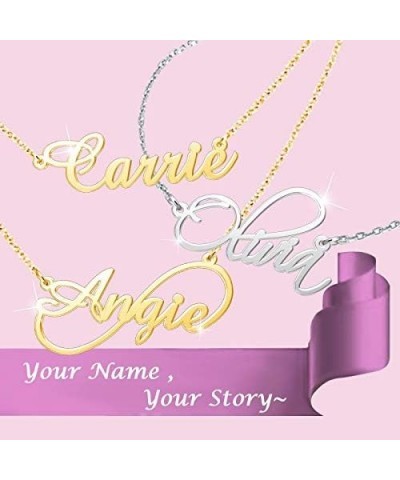 Custom Cursive Name Necklace Personalized Gift for Women Rose Gold Plated Nameplate Jada $17.39 Necklaces