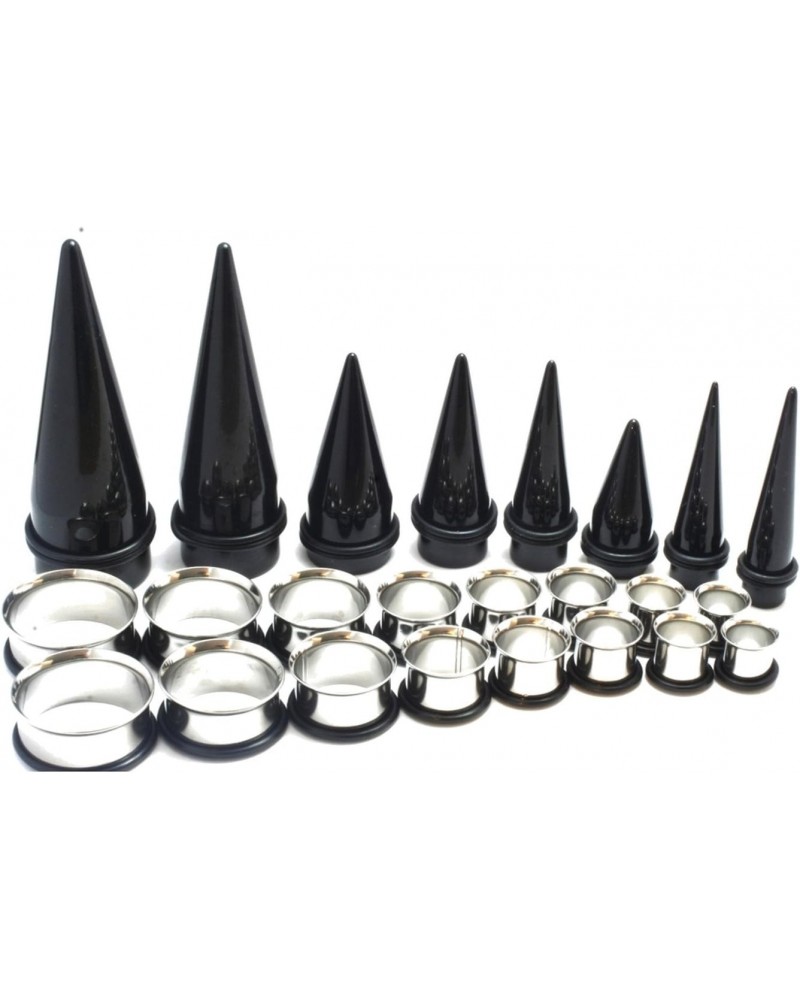 24pc 00g to 1 inch Ear Stretching Kit Black Tapers Steel Tunnels 7/16 1/2 9/16 5/8 3/4 7/8 1 Inch Plus Instructions $22.04 Bo...