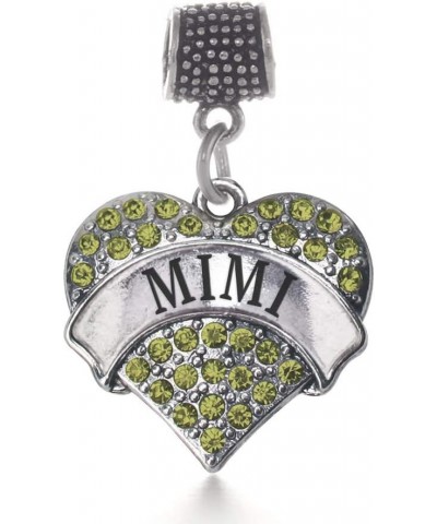 Silver Pave Heart Charm for Bracelet with Cubic Zirconia Jewelry Mimi Green $10.99 Bracelets