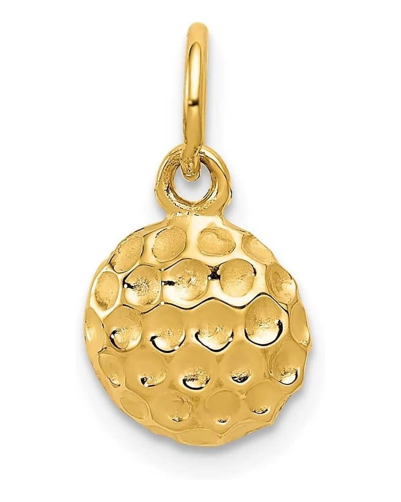 14k Yellow Gold Solid Golf Ball Charm Pendant $41.28 Pendants