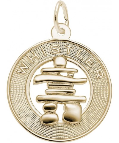 Whistler Inukshuk Charm, Charms for Bracelets and Necklaces yellow gold plated silver $27.17 Bracelets