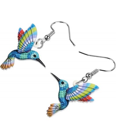 Fun Flying Hummingbird Earrings Acrylic Cute Bird Dangle Jewelry Spring Summer Novelty Gifts for Women Girls Charms Sky $7.14...