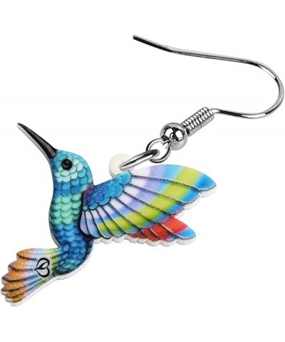 Fun Flying Hummingbird Earrings Acrylic Cute Bird Dangle Jewelry Spring Summer Novelty Gifts for Women Girls Charms Sky $7.14...