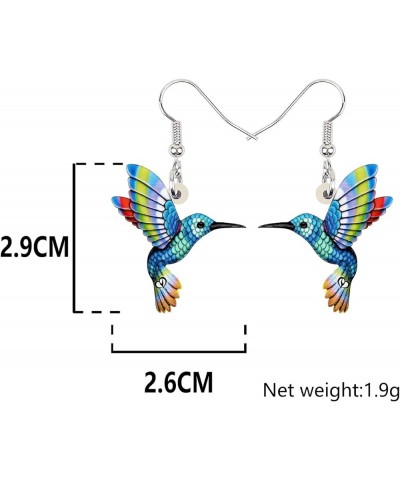 Fun Flying Hummingbird Earrings Acrylic Cute Bird Dangle Jewelry Spring Summer Novelty Gifts for Women Girls Charms Sky $7.14...