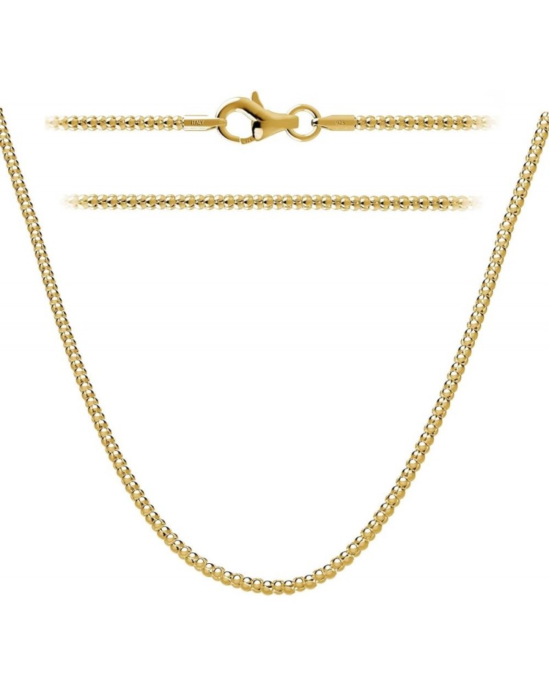 Sterling Silver 925 Popcorn Chain 1.6mm Made in Italy 14" Inch 28 Inches Gold-Plated-Silver $11.16 Others