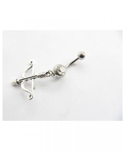 Crossbow Belly Button Ring,Bow and Arrow Navel Ring,Belly Button Jewelry, Stainless Steel Belly Button Ring Body Jewelry,Bell...