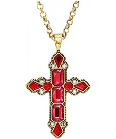 32" Cross Statement Necklace One Size Rafaelian Bright Gold $23.40 Necklaces