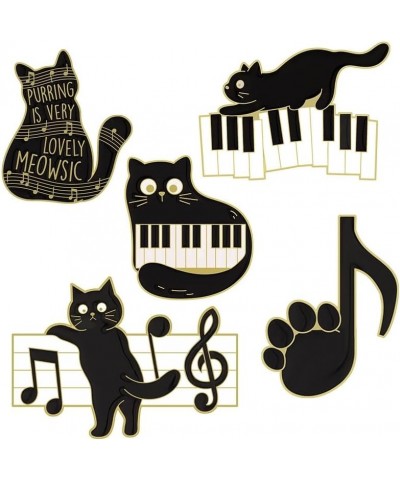 Cute Cartoon Brooch Pins Enamel Brooches Lapel Pins Badge for Women Girls Children for Clothing Bag Decor Music Cat $8.69 Bro...