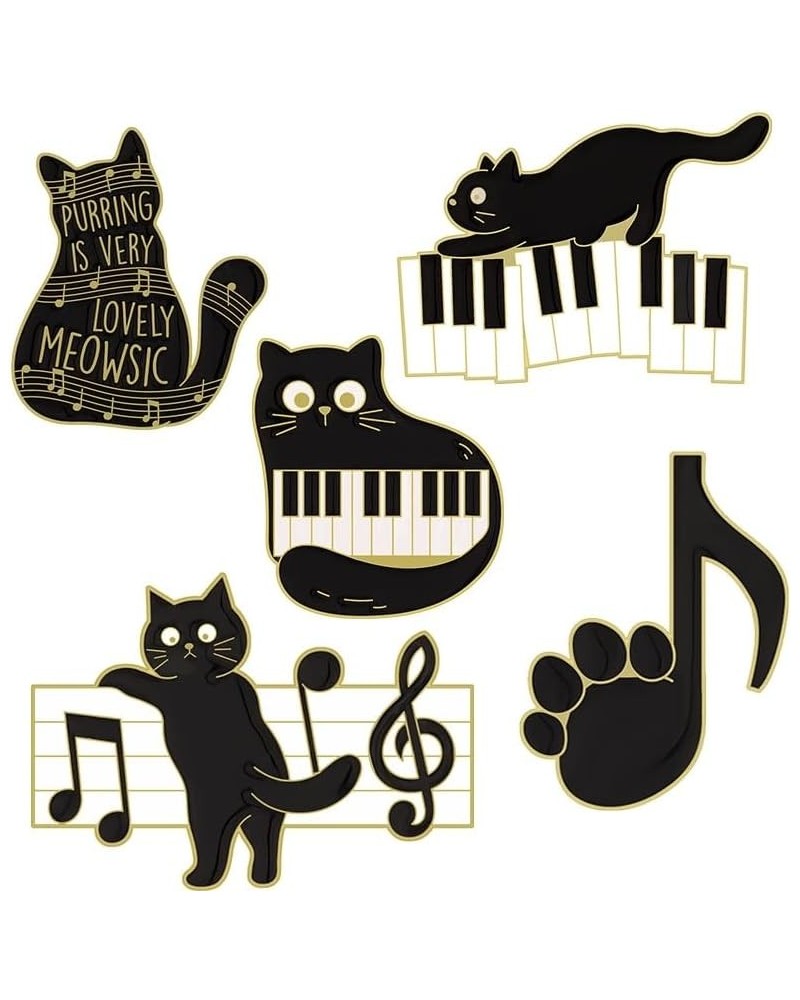 Cute Cartoon Brooch Pins Enamel Brooches Lapel Pins Badge for Women Girls Children for Clothing Bag Decor Music Cat $8.69 Bro...