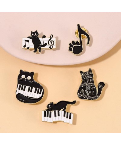 Cute Cartoon Brooch Pins Enamel Brooches Lapel Pins Badge for Women Girls Children for Clothing Bag Decor Music Cat $8.69 Bro...