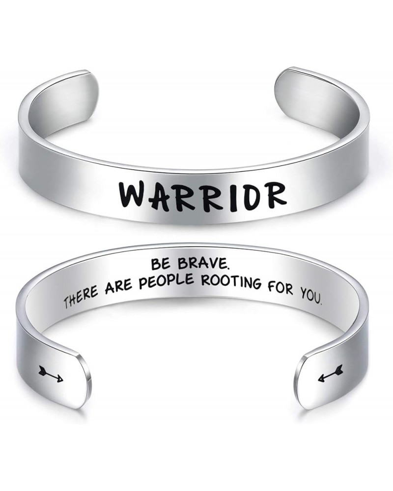 Inspirational Message Warrior Bracelet Jewelry Be Brave There are People Rooting For You Inspiration Sympathy Gift Message Br...