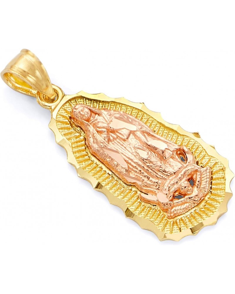 14k REAL Two Tone Gold Religious Our Lady of Guadalupe Charm Pendant $36.96 Pendants