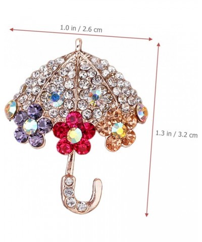 Umbrella Brooch Crystal Collar Pin Clothes Lapel Pin Umbrella Scarf Pin Umbrella Bling Brooch Rhinestone Brooch Pin Women's H...