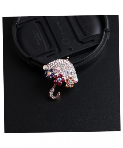 Umbrella Brooch Crystal Collar Pin Clothes Lapel Pin Umbrella Scarf Pin Umbrella Bling Brooch Rhinestone Brooch Pin Women's H...