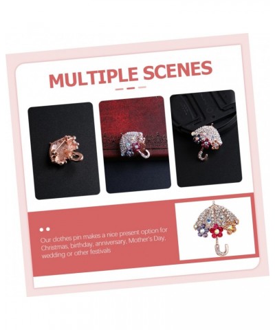 Umbrella Brooch Crystal Collar Pin Clothes Lapel Pin Umbrella Scarf Pin Umbrella Bling Brooch Rhinestone Brooch Pin Women's H...