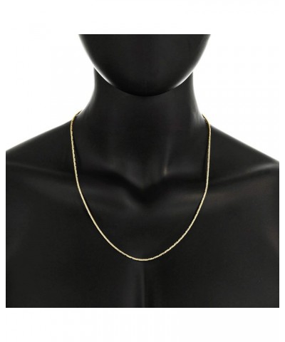 1.5mm-2mm Diamond-Cut 14k Yellow Gold Plated Round Snake Chain Necklace or Bracelet 2mm Necklace - 16 inches $26.00 Necklaces