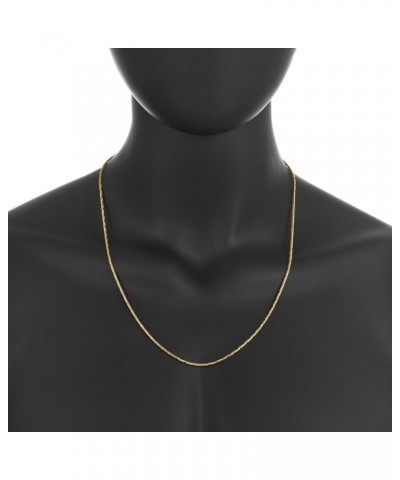 1.5mm-2mm Diamond-Cut 14k Yellow Gold Plated Round Snake Chain Necklace or Bracelet 2mm Necklace - 16 inches $26.00 Necklaces