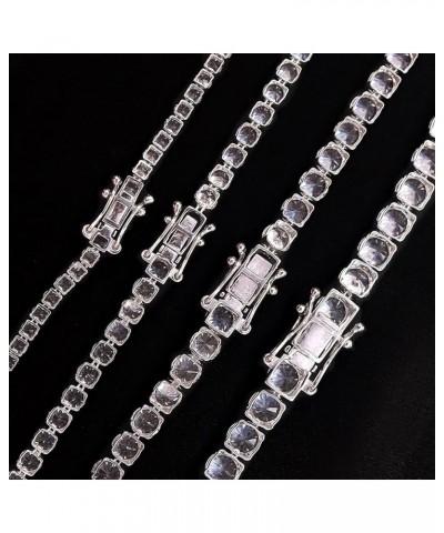 Round Cut Lab Created Moissanite Diamond Tennis Bracelet Jewelry For Men Women In 14K White Gold Over 925 Sterling Silver VVS...