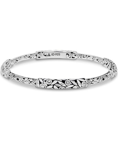 Sterling Silver 925 Bali Slide-on Bangle Bracelet Silver 925/Bali Paddy DHK3535 Medium $29.82 Bracelets