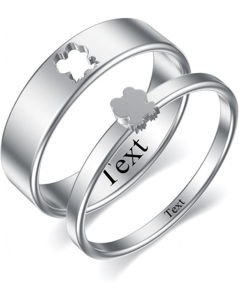 Personalized Engraved Couples Ring 925 Sterling Silver Couples Rings Custom Engraved Ring for Him/Her Frog $24.42 Rings