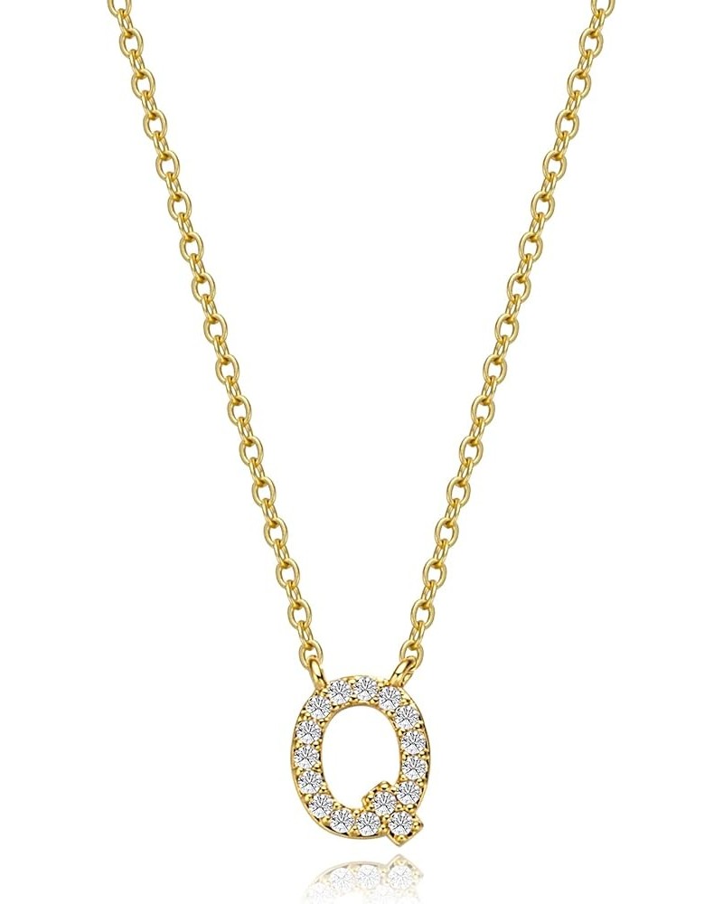 Initial Necklaces for Women, Dainty Gold Letter Necklace 14k Gold Plated Personalized CZ Initial Necklace Monogram Name Choke...