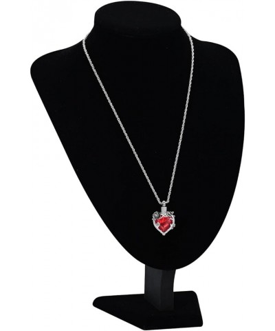 Rose Cremation Jewelry for Ashes Urn Necklace with Heart Crystal Rose Flower Ashes Pendant Necklaces for Women Men Memorial G...