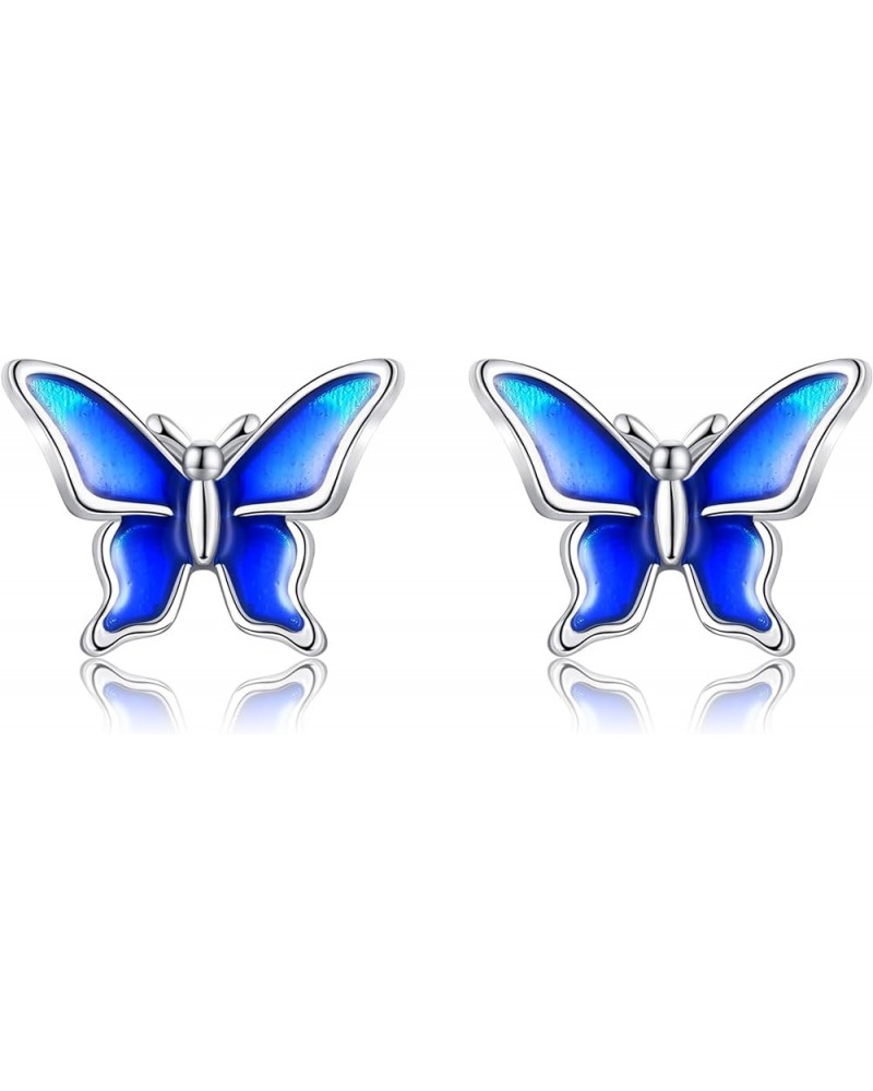 Butterfly/Cat/Dog 925 Sterling Silver Women's Cute Animal Earrings Hypoallergenic Cute Puppy Earrings Teenage Girls Animal Ea...