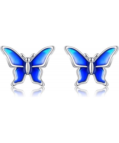 Butterfly/Cat/Dog 925 Sterling Silver Women's Cute Animal Earrings Hypoallergenic Cute Puppy Earrings Teenage Girls Animal Ea...