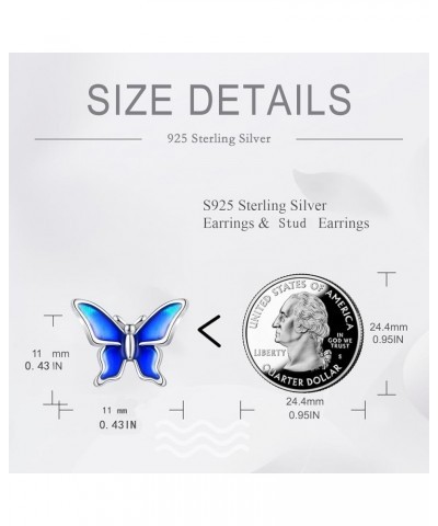 Butterfly/Cat/Dog 925 Sterling Silver Women's Cute Animal Earrings Hypoallergenic Cute Puppy Earrings Teenage Girls Animal Ea...