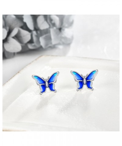 Butterfly/Cat/Dog 925 Sterling Silver Women's Cute Animal Earrings Hypoallergenic Cute Puppy Earrings Teenage Girls Animal Ea...