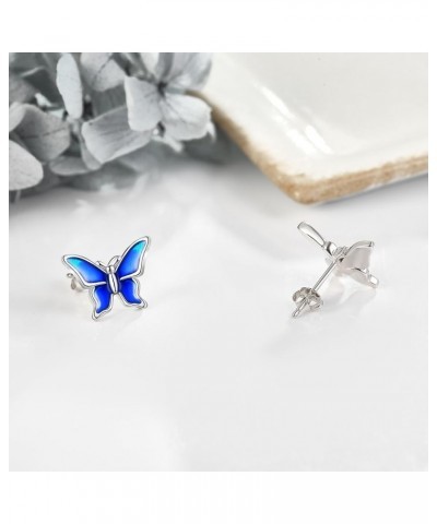 Butterfly/Cat/Dog 925 Sterling Silver Women's Cute Animal Earrings Hypoallergenic Cute Puppy Earrings Teenage Girls Animal Ea...