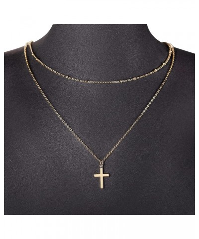 Dainty Layered Cross Necklace For Women, Double Necklaces Set With Crucifix Pendant Necklace Stack Valentine's Day Mother's D...