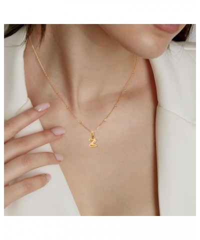 Initial Necklace Gold Letter Necklace for Women Dainty Gold Necklaces Tiny A-Z Pendant Balloon Letter Choker Necklace for Gir...